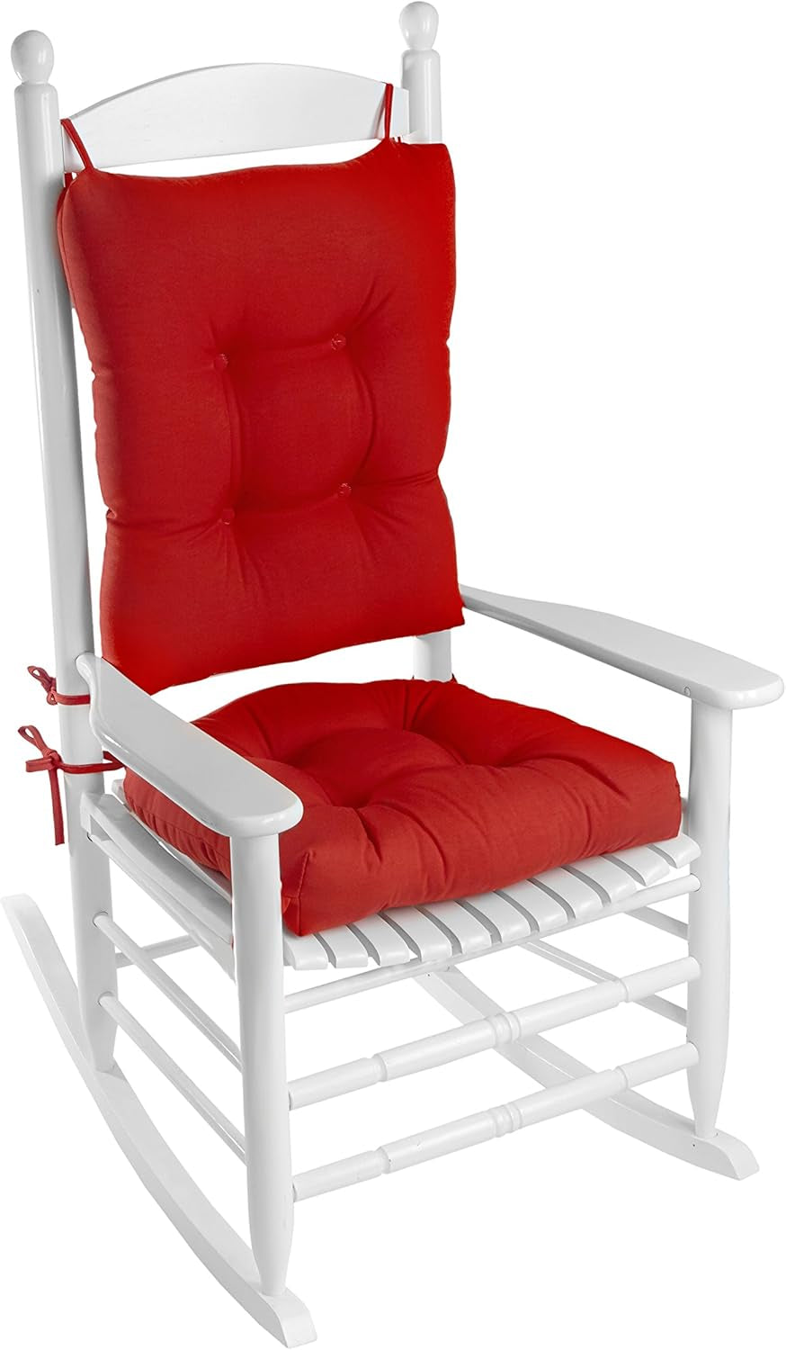 Solarium Rocking Chair Cushion Set, Assembled in the USA, for Indoor & Outdoor Use, Patio, Living Room, or Nursery, 2-Piece Set, 19"X19" Seat and 21"X18" Seatback, 04 Black