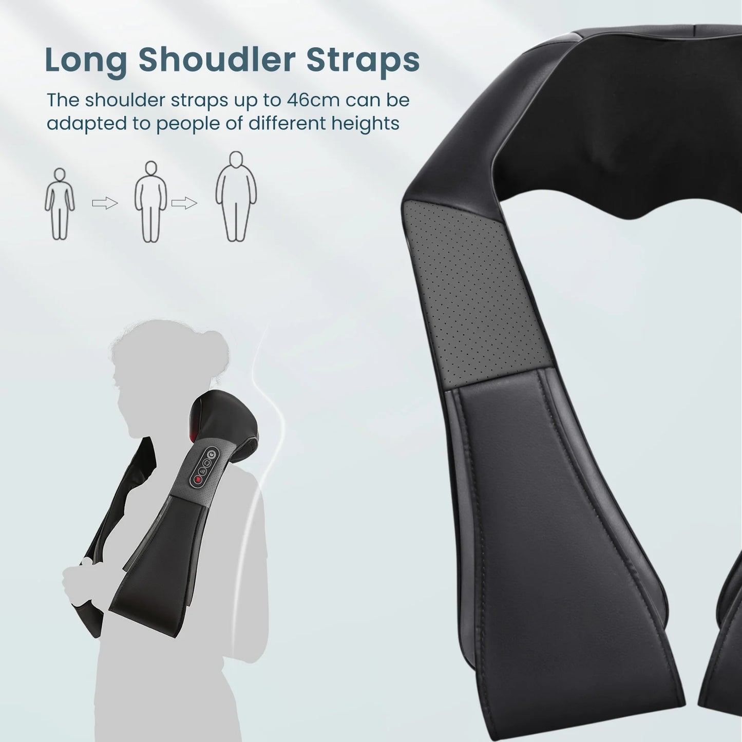 Neck and Shoulder Massager with Heat, 3D Deep Tissue Kneading Shiatsu Massager for Muscle Relief, Gift for Women Men Christmas