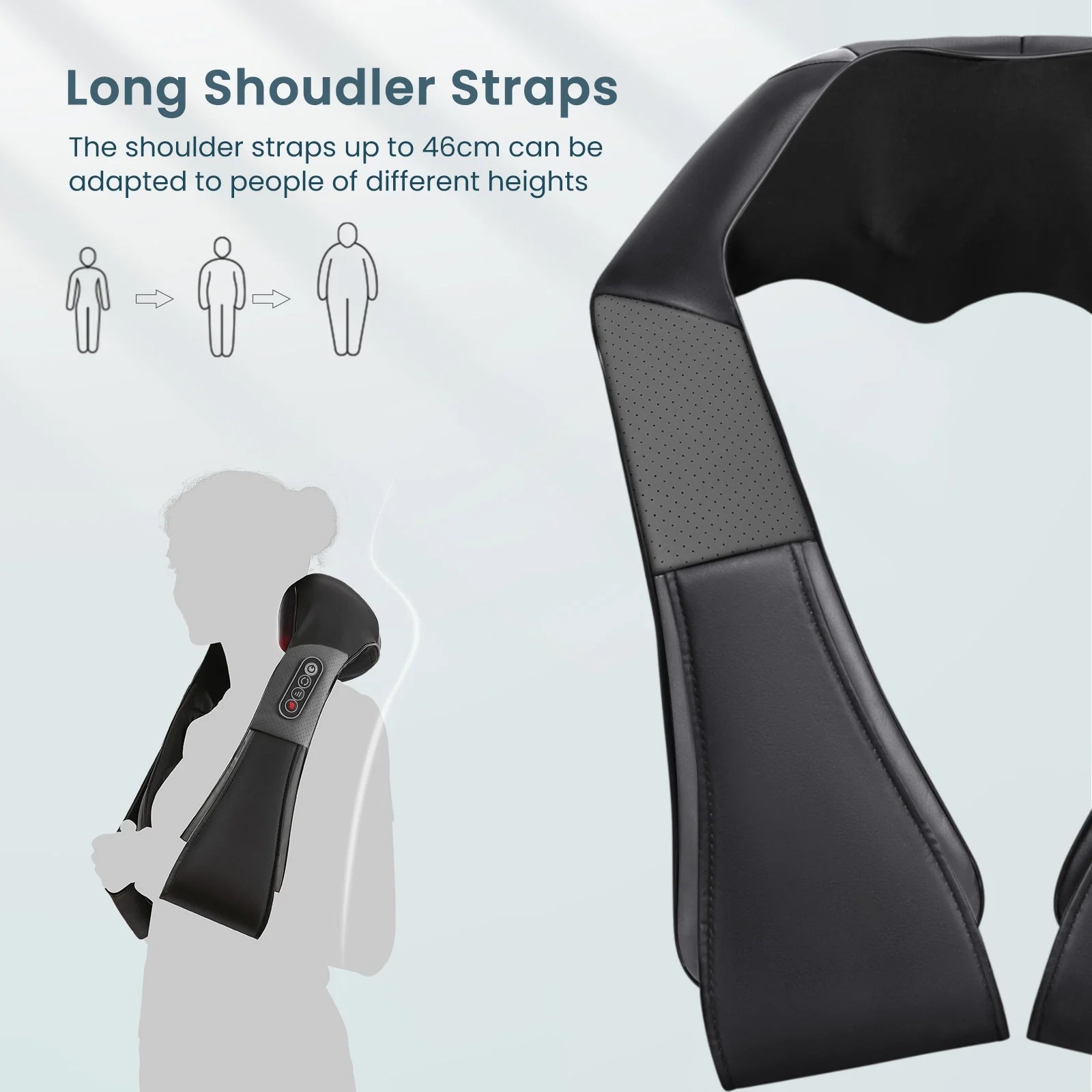 Neck and Shoulder Massager with Heat, 3D Deep Tissue Kneading Shiatsu Massager for Muscle Relief, Gift for Women Men Christmas