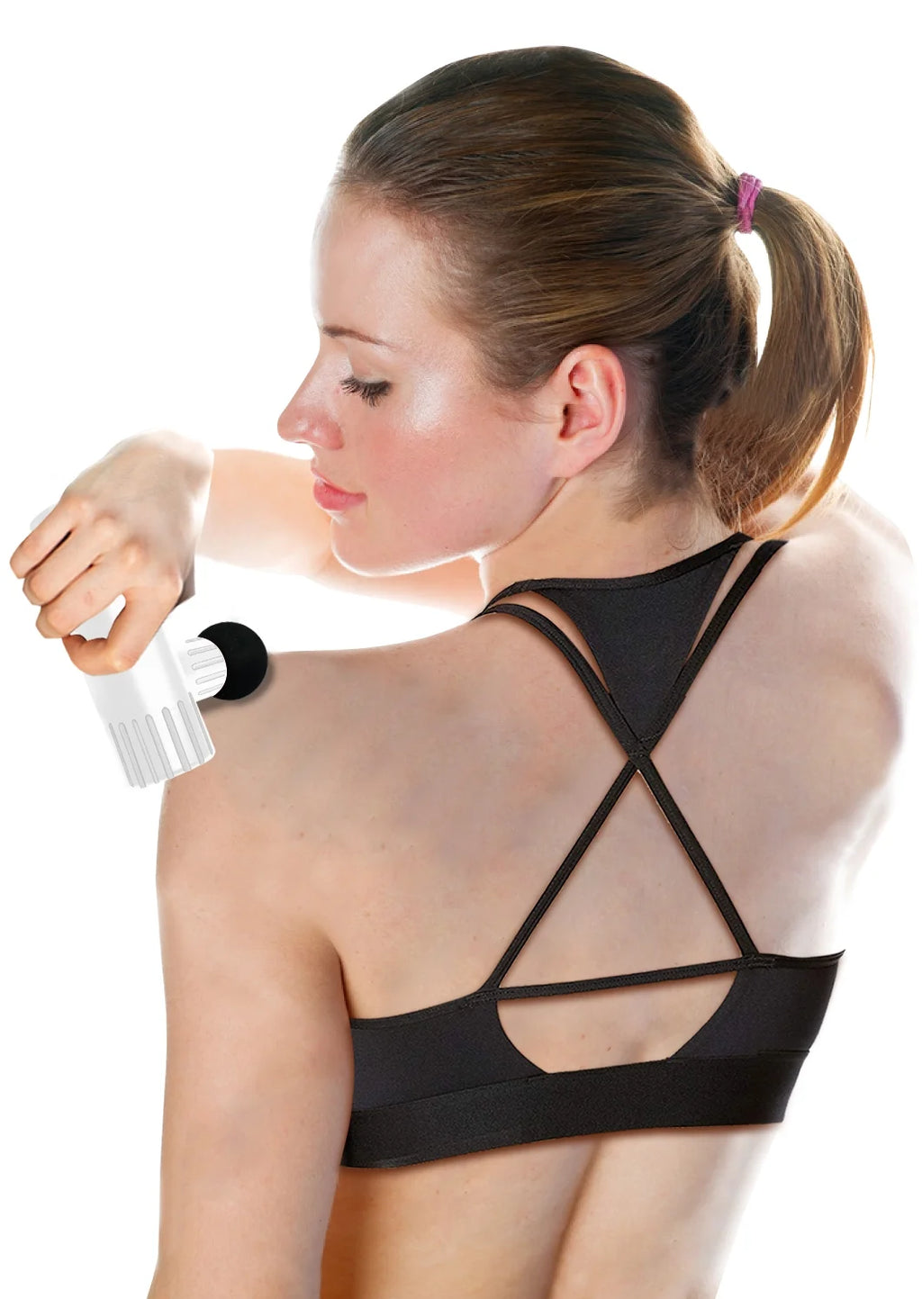 Nano Pocket-Sized Deep Tissue Massager – Cordless, Lightweight, 4-Speed Adjustable, 5 Massage Heads, 3200 RPM, Quiet, Portable Muscle Recovery Device