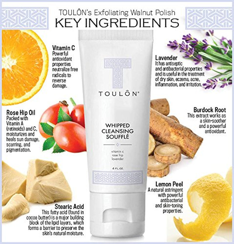 Exfoliating Scrub Set - Body Scrub Set - Skin Care Gift Set for Women & Men - Natural Spa Bath and Shower Kit with Exfoliating Walnut Body & Face Scrub & anti Aging Face Cleanser for Gentle Face Wash