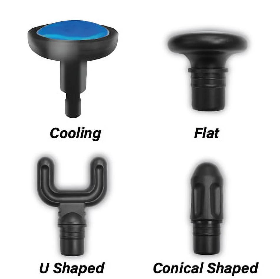 Nano Pocket-Sized Deep Tissue Massager – Cordless, Lightweight, 4-Speed Adjustable, 5 Massage Heads, 3200 RPM, Quiet, Portable Muscle Recovery Device