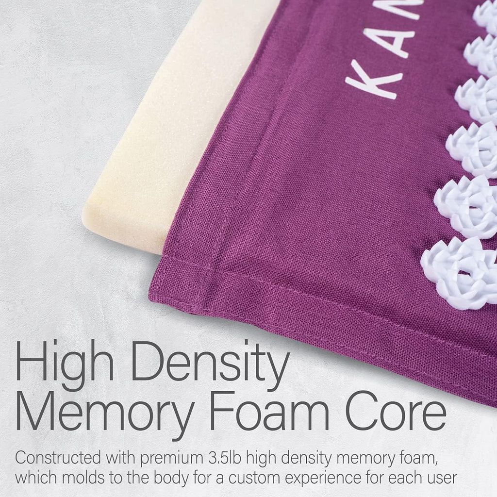 Acupressure Mat and Pillow Set for Back Pain Relief & Neck Pain Relief, with Pressure Points for Muscle Pain Relief with Travel Bag - Navy